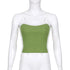 Sleeveless Knitted Crop Tops Green Sexy Basic Patchwork 2023 Summer Casual Cami Backless Y2k Vintage Tank Top Women